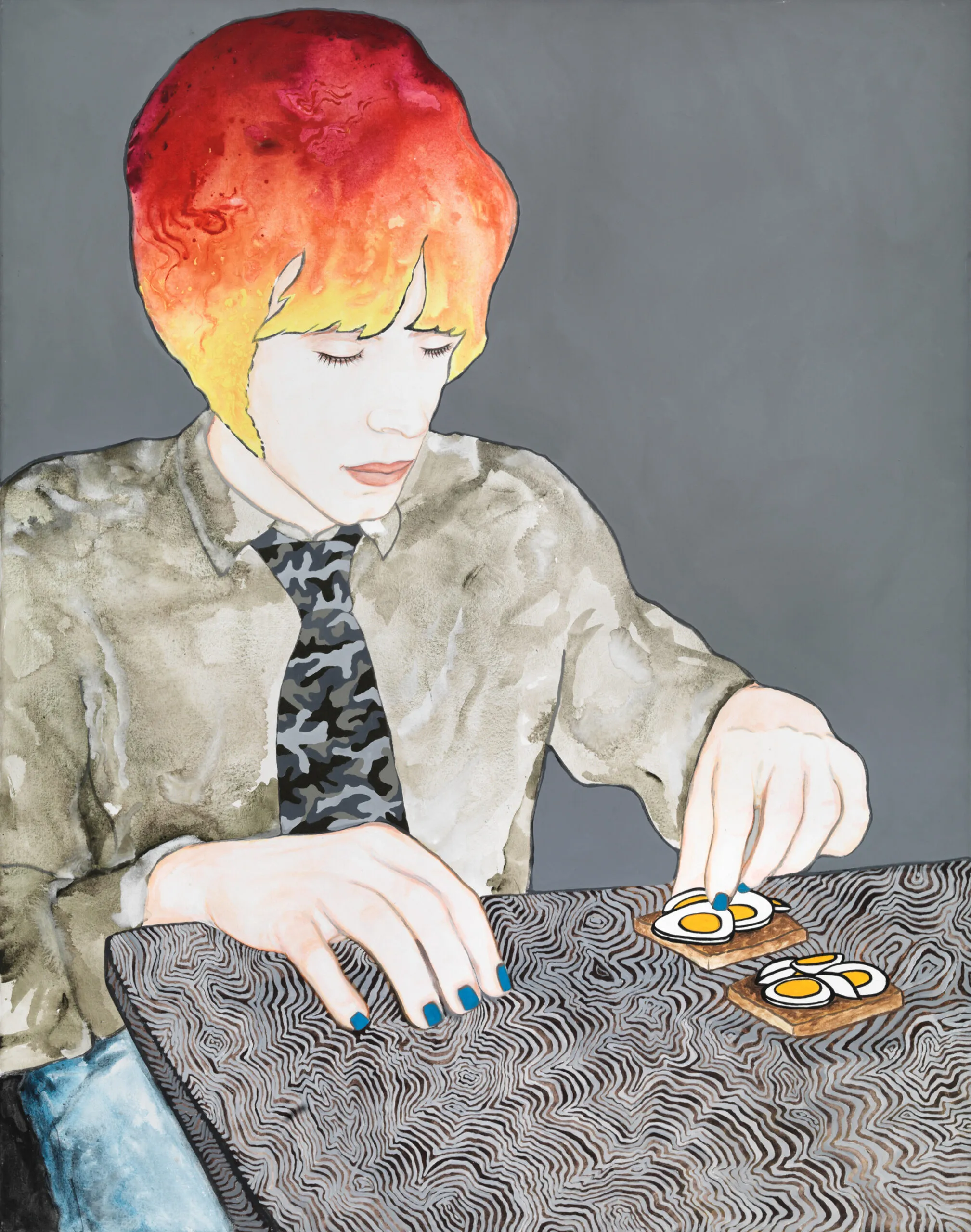 Abetz & Drescher — Up Against It, 1997, 140 × 110 cm, Acryl auf Leinwand